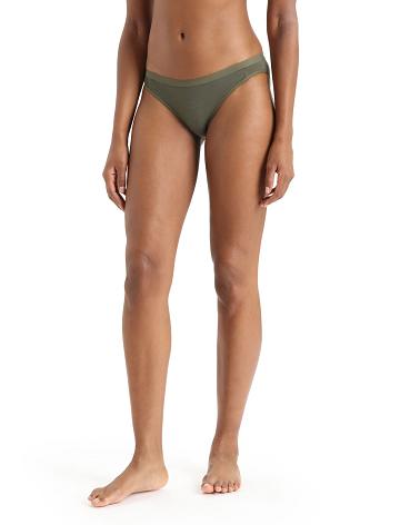 Loden Icebreaker Merino Siren Bikini Briefs Women's Underwear | AU 1720SGLO